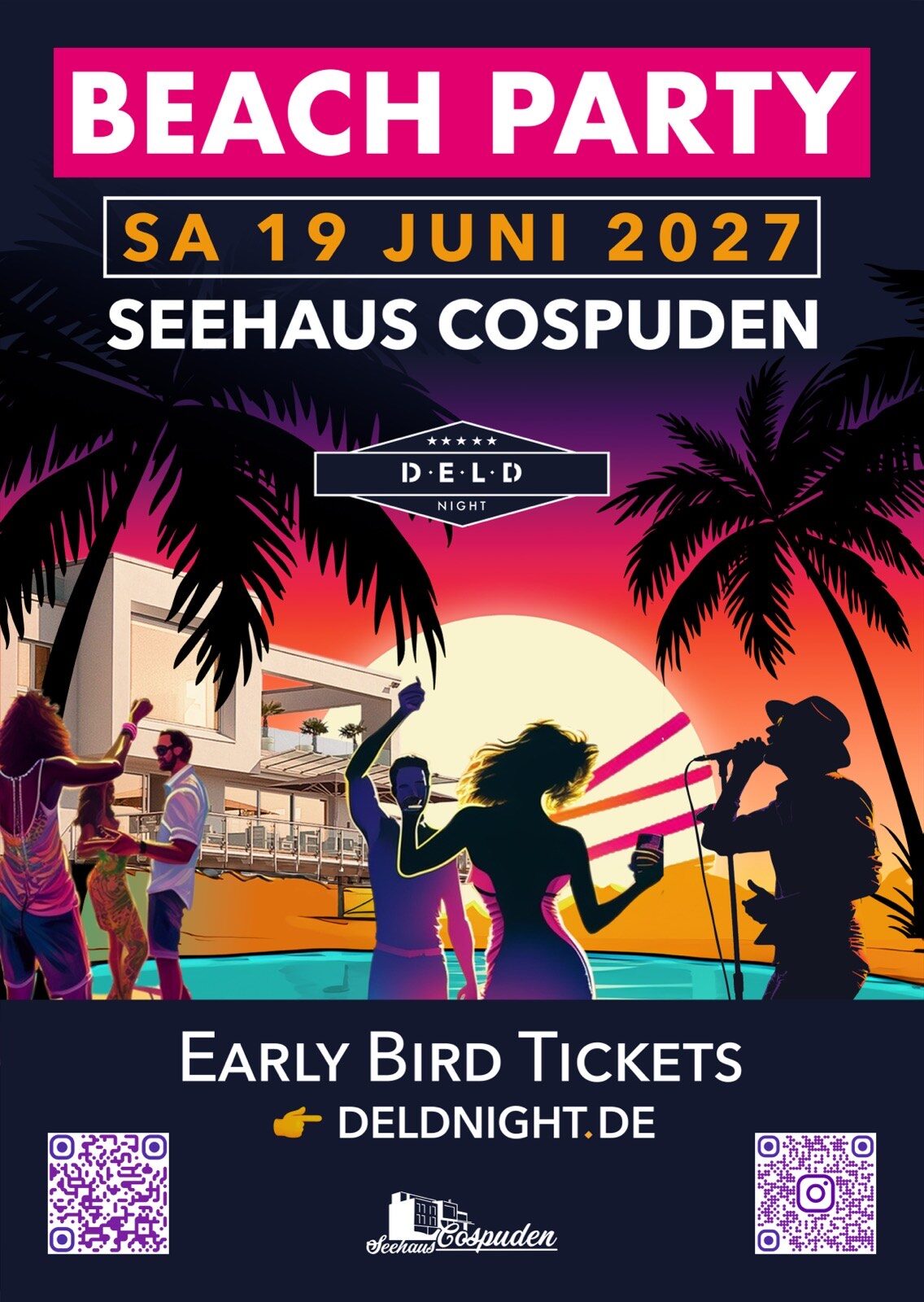 DELD Beach Party am 19. Juni 2027 am Seehaus Cospuden